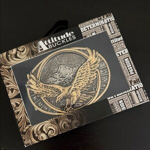 Montana Silversmiths Soaring Eagle Belt Buckle head